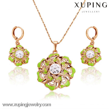 62479-Xuping Special Design Jewelry Set Wholesale 18K Gold Plated Jewelry